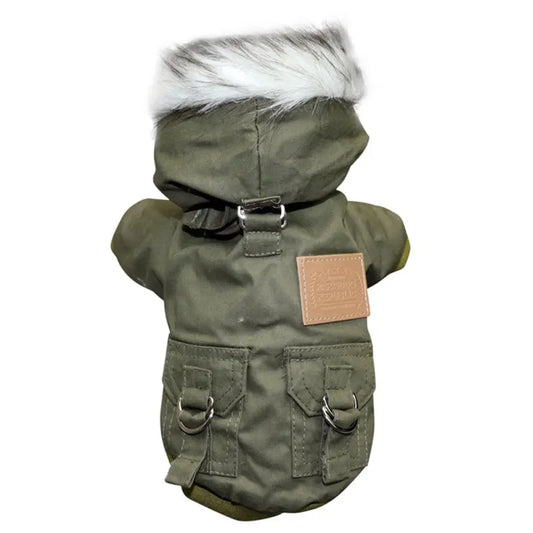 NONECN Winter Dog Coat Jacket Warm Hoodie For Dogs