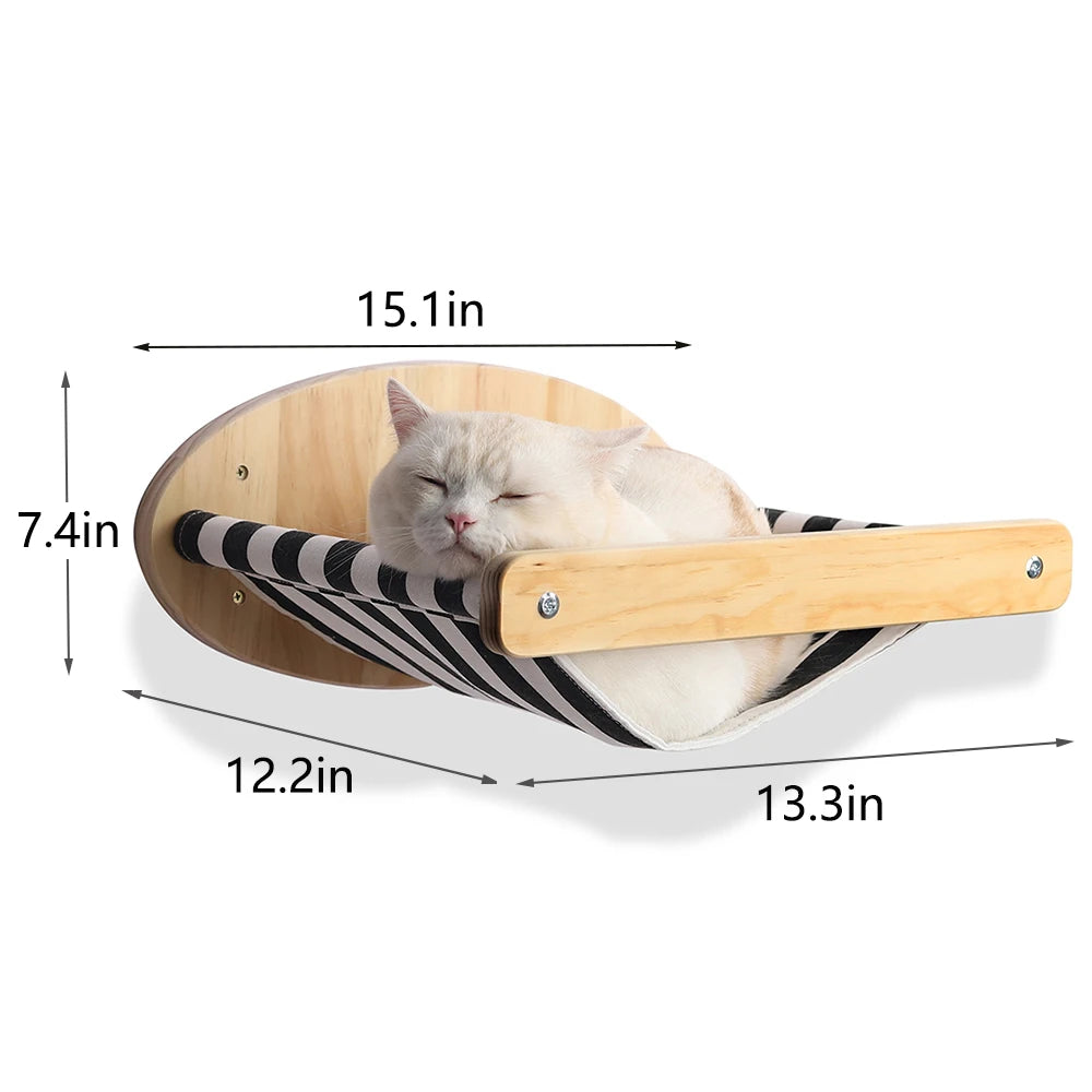 PetTravel Cat Climbing Shelf Wall Mounted Four Step Scratching Post