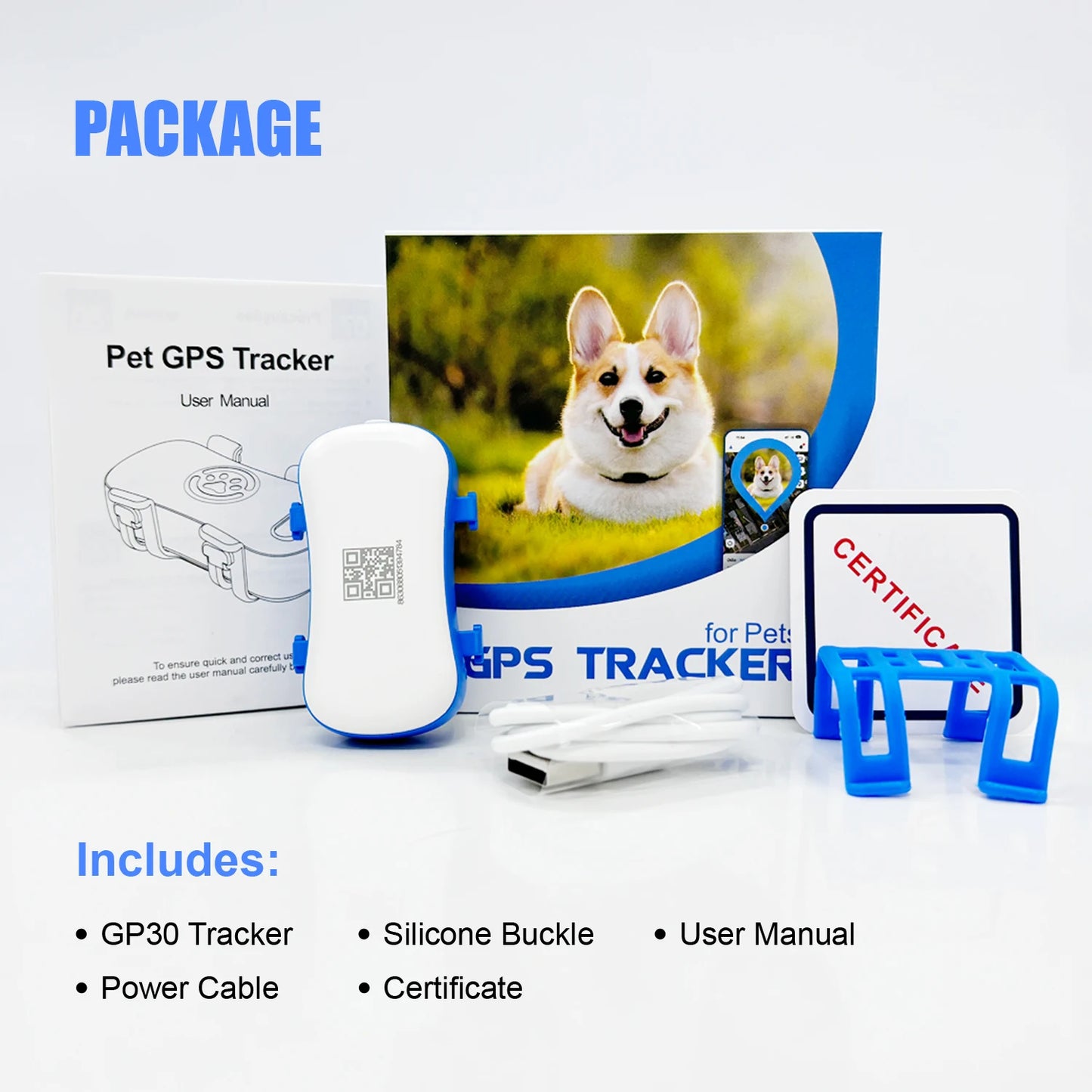 WANWAYTECH GPS Pet Tracker for Dogs Cats with IoT Sim
