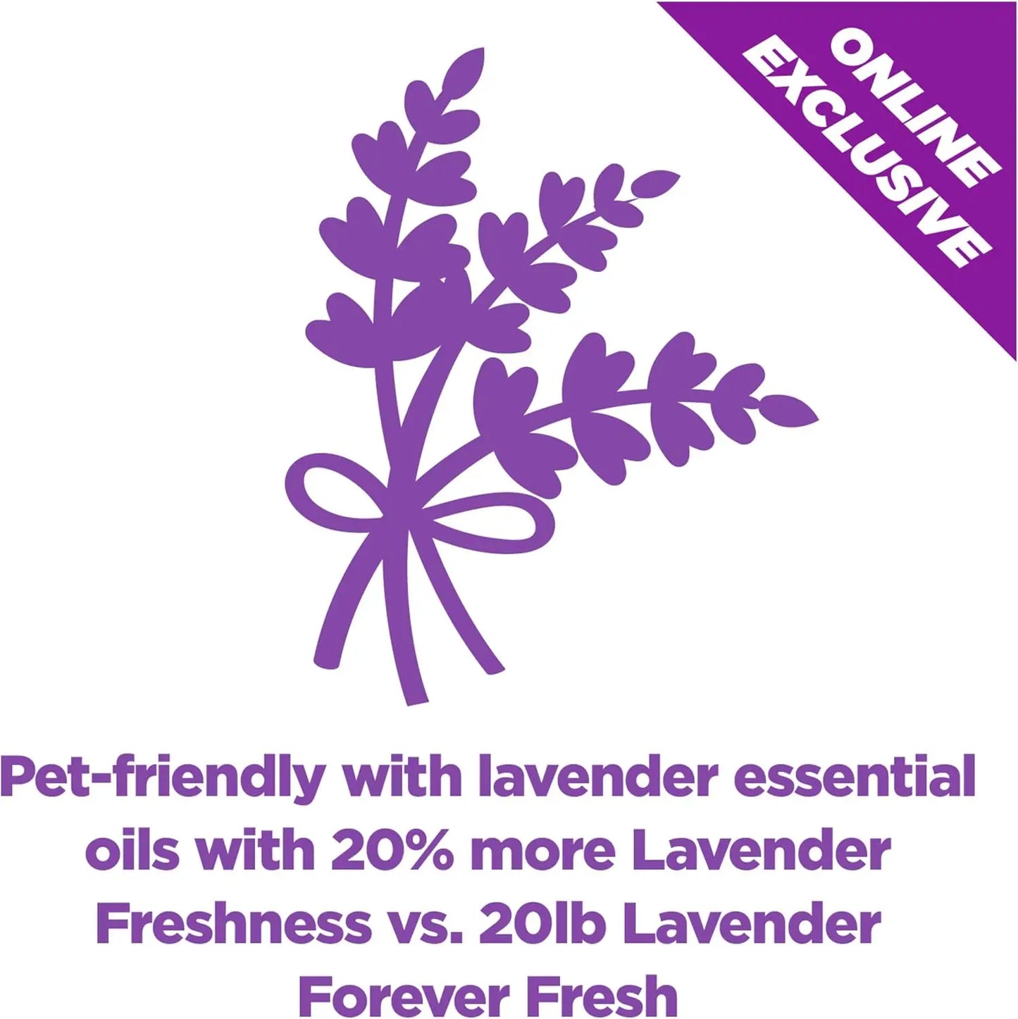 Lavender Scented Clumping Cat Litter For Multi Cat Odor Control