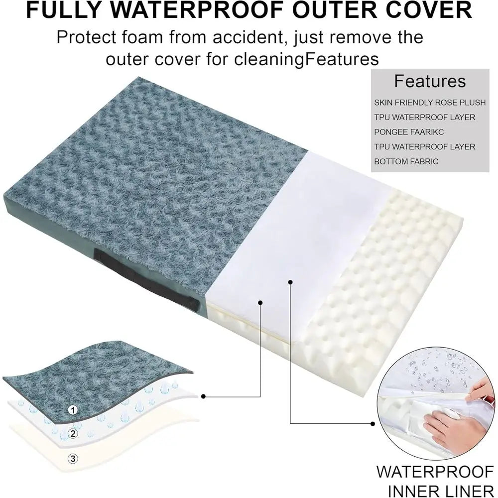 Orthopedic Dog Bed With Removable Washable Cover And Anti Slip