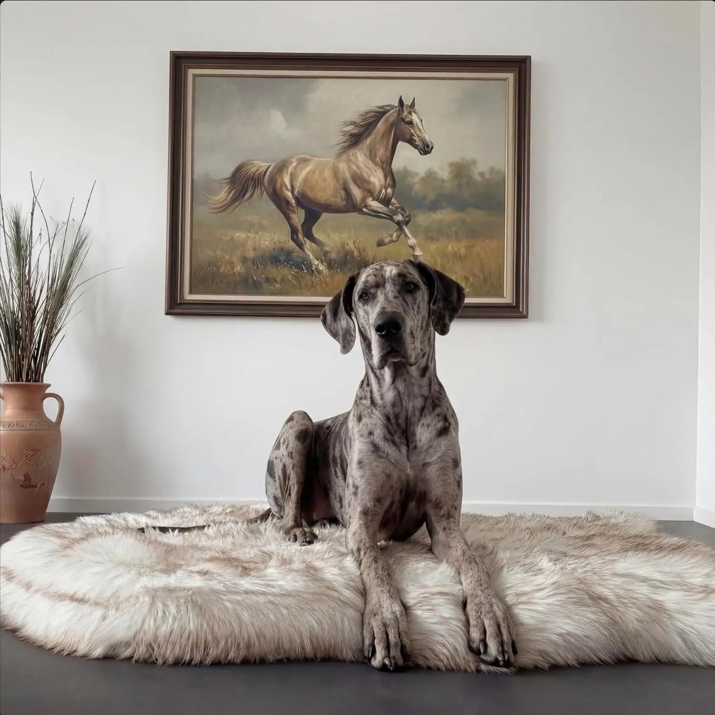 Luxurious Faux Fur Orthopedic Dog Bed With Memory Foam
