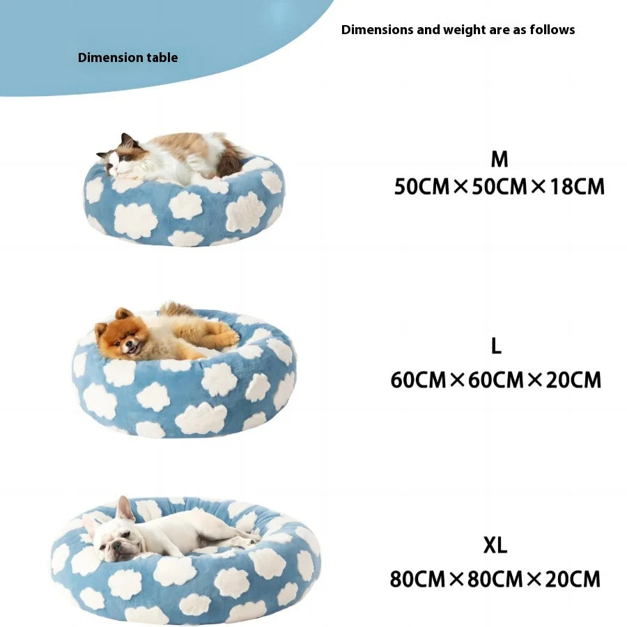 Nonecn Winter Warm Plush Pet Nest Bed All Season Round