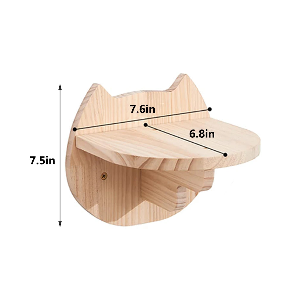 PetTravel Cat Climbing Shelf Wall Mounted Four Step Scratching Post