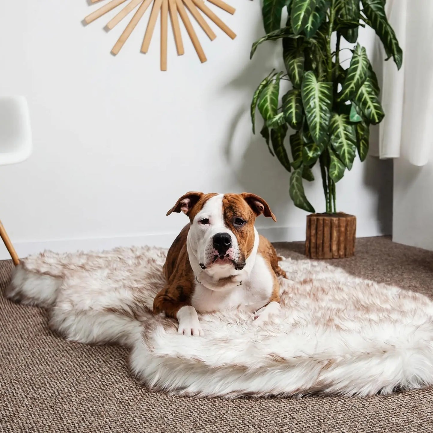 Luxurious Faux Fur Orthopedic Dog Bed With Memory Foam