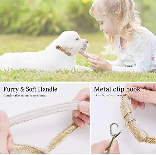 YTYIN Rhinestone Dog Leash Premium Safe Durable Training Tool