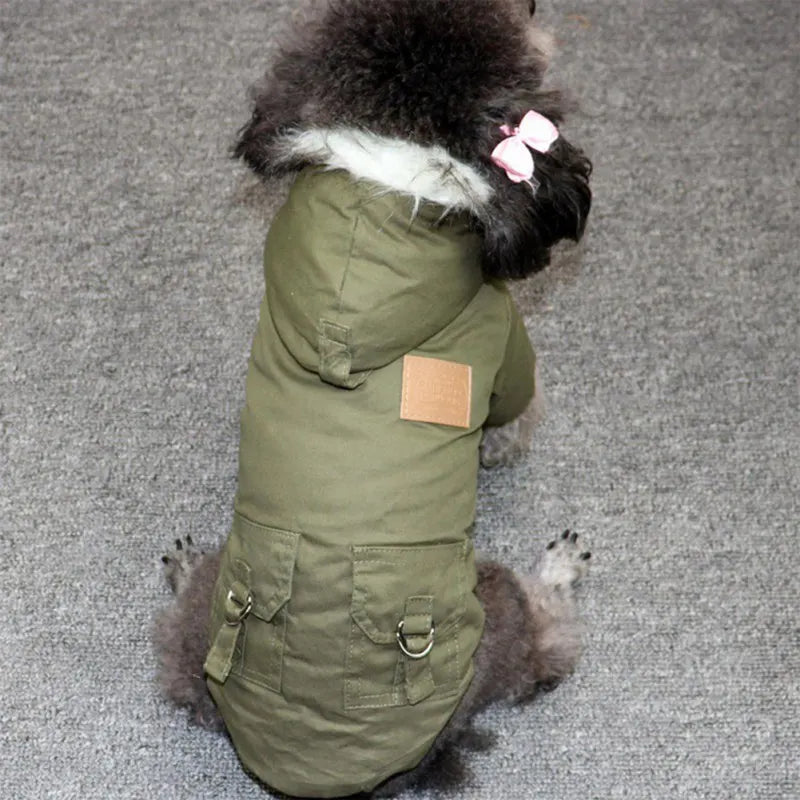 NONECN Winter Dog Coat Jacket Warm Hoodie For Dogs