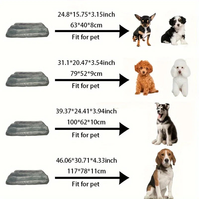 Winter Warm Corduroy Pet Dog Bed Soft Mat Detachable Washable