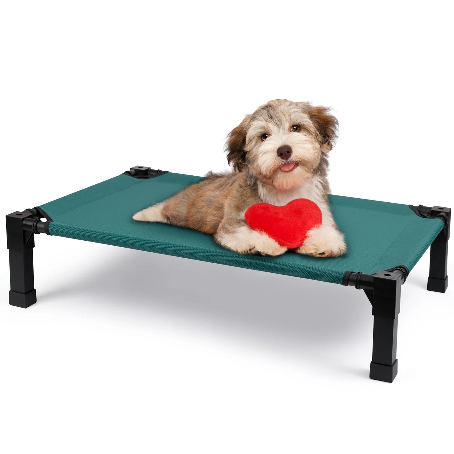 Portable Elevated Dog Bed With Chewproof Mesh And Metal Frame