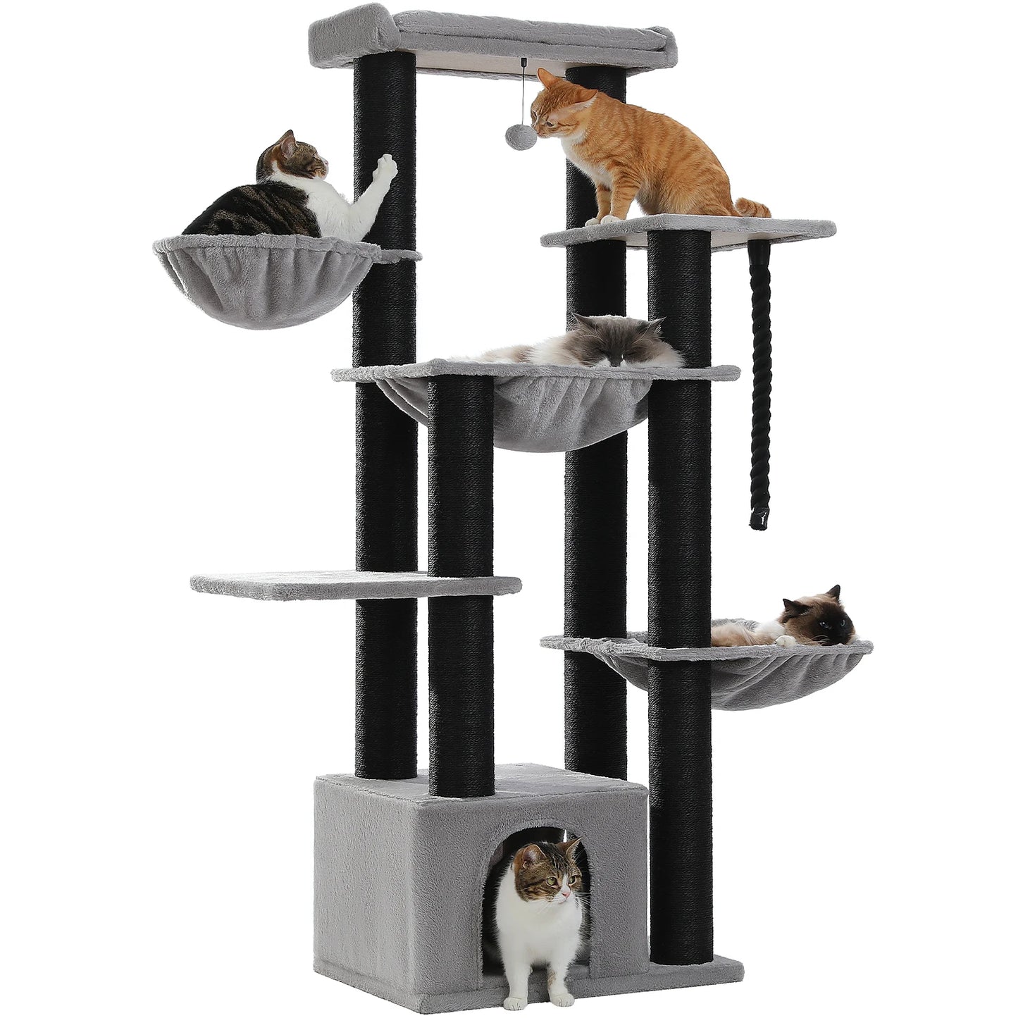 PAWZ Road Large Cat Tree With Hammock And Sisal Posts