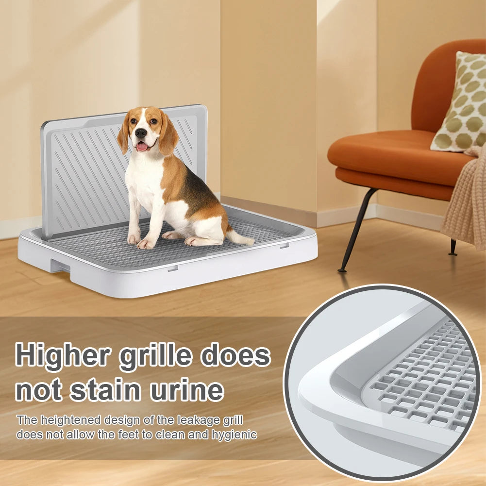 Alloet Dog Potty Tray with Pee Wall Pan Trainer Toilet