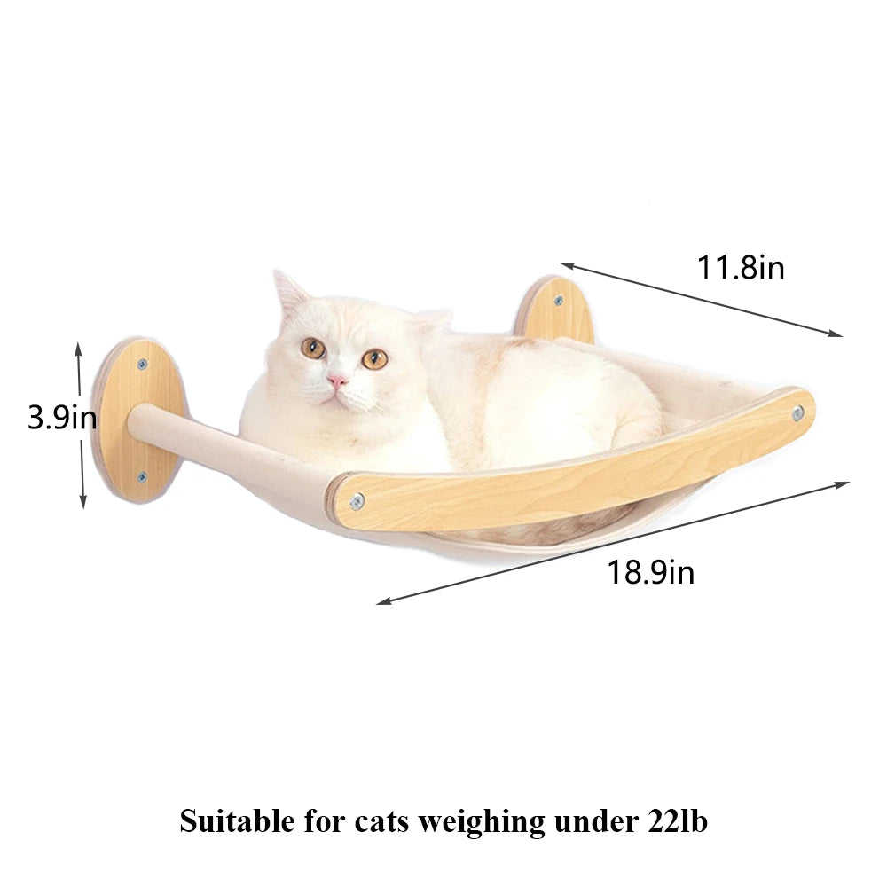 PetTravel Cat Climbing Shelf Wall Mounted Four Step Scratching Post