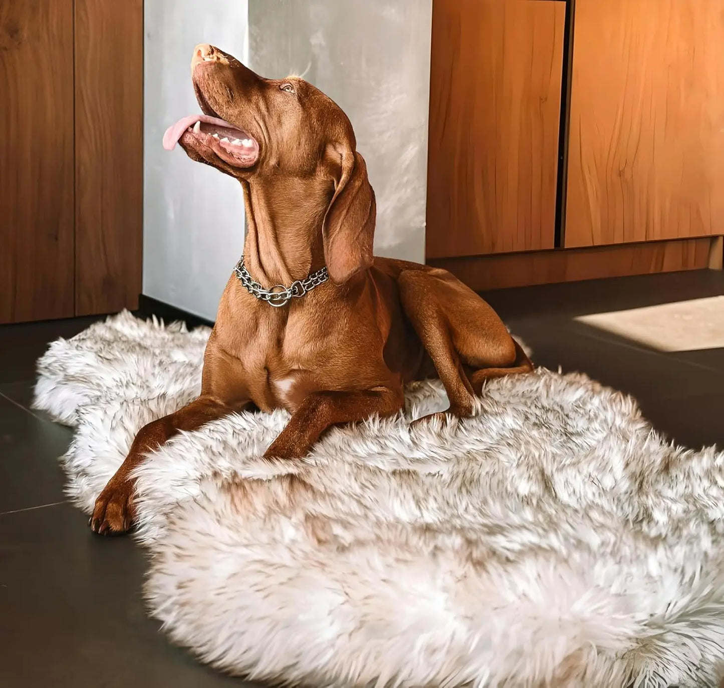 Luxurious Faux Fur Orthopedic Dog Bed With Memory Foam