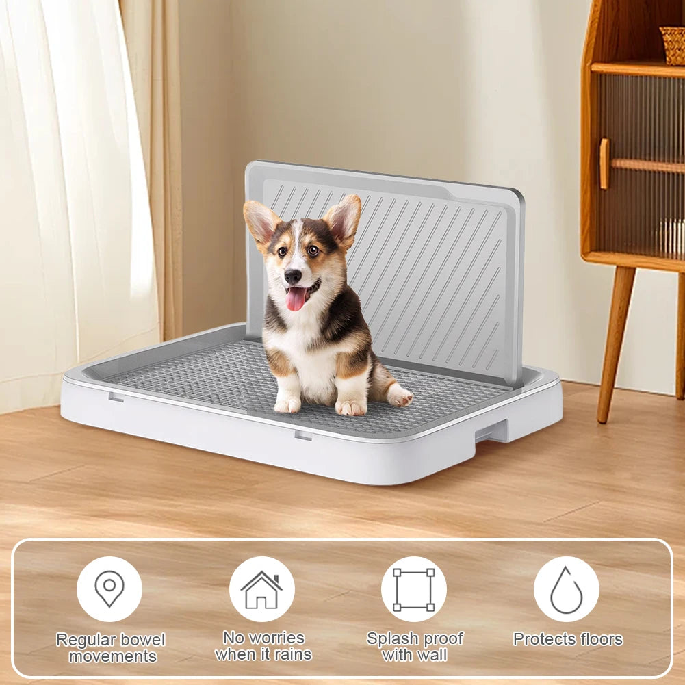 Alloet Dog Potty Tray with Pee Wall Pan Trainer Toilet