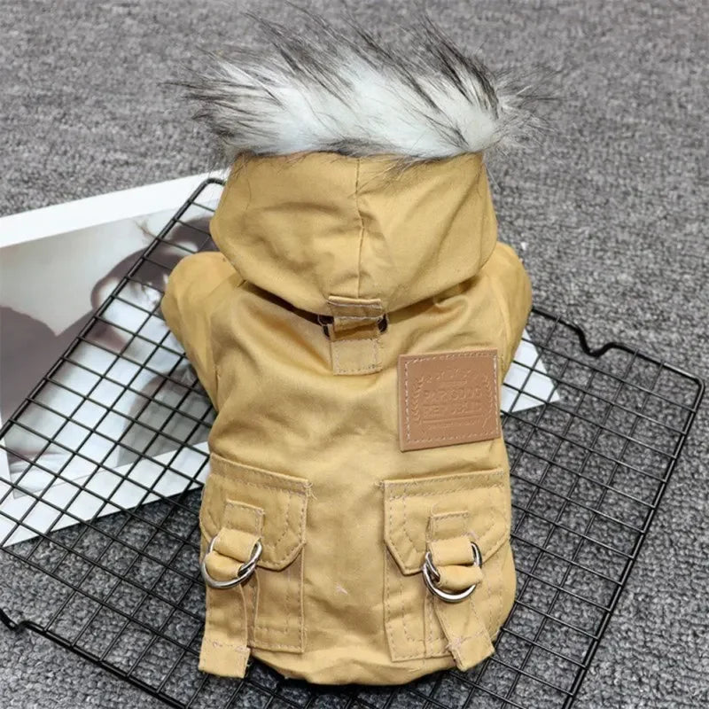NONECN Winter Dog Coat Jacket Warm Hoodie For Dogs