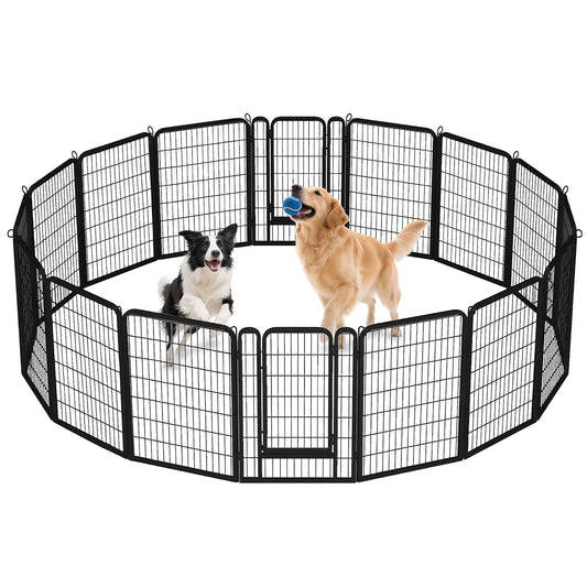 Iron Dog Playpen With Door Indoor Outdoor Foldable Fence