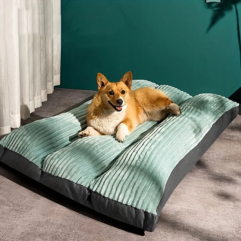 Winter Warm Corduroy Pet Dog Bed Soft Mat Detachable Washable