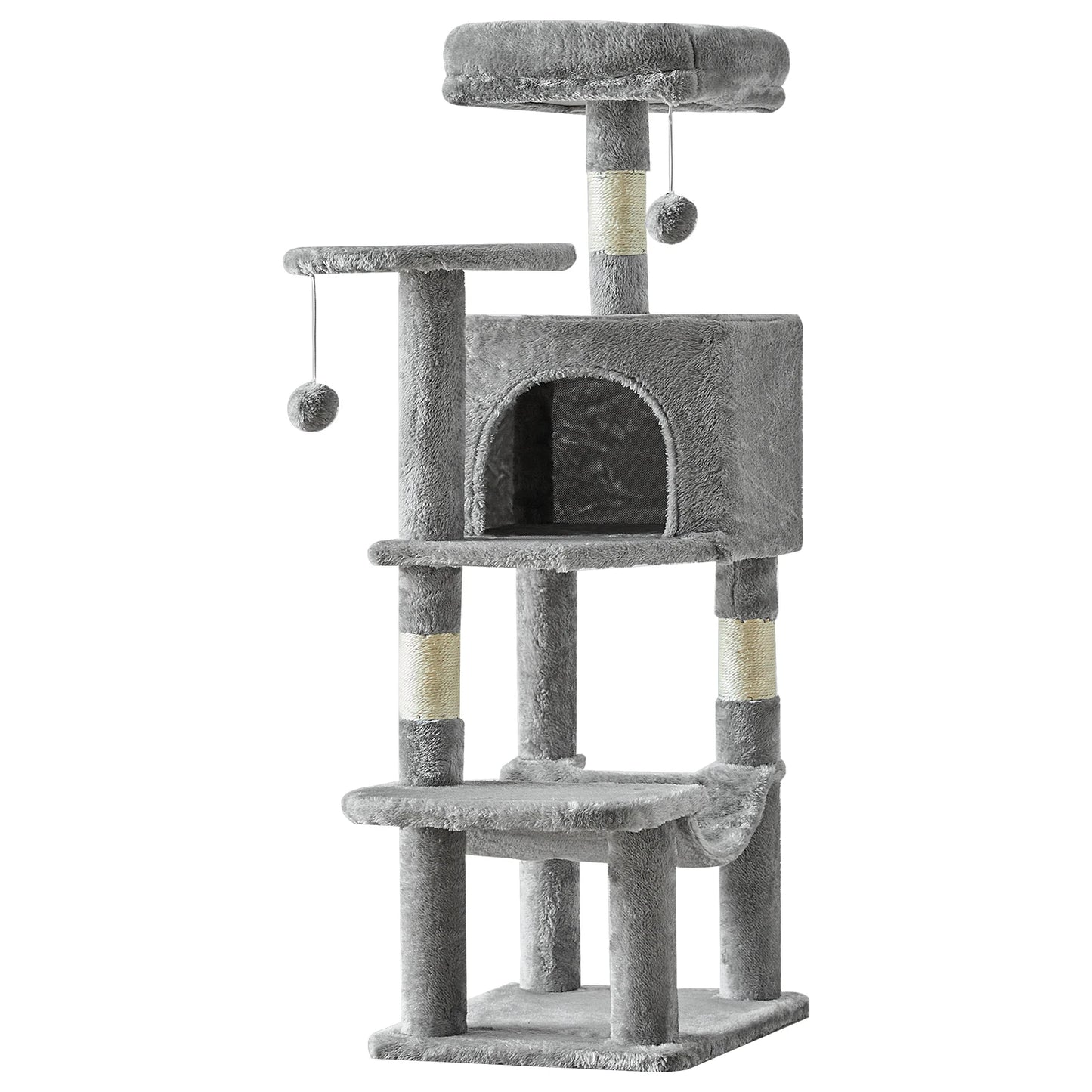 JHK Cat Tree Multi-Cat Climbing Tower With Sisal Posts