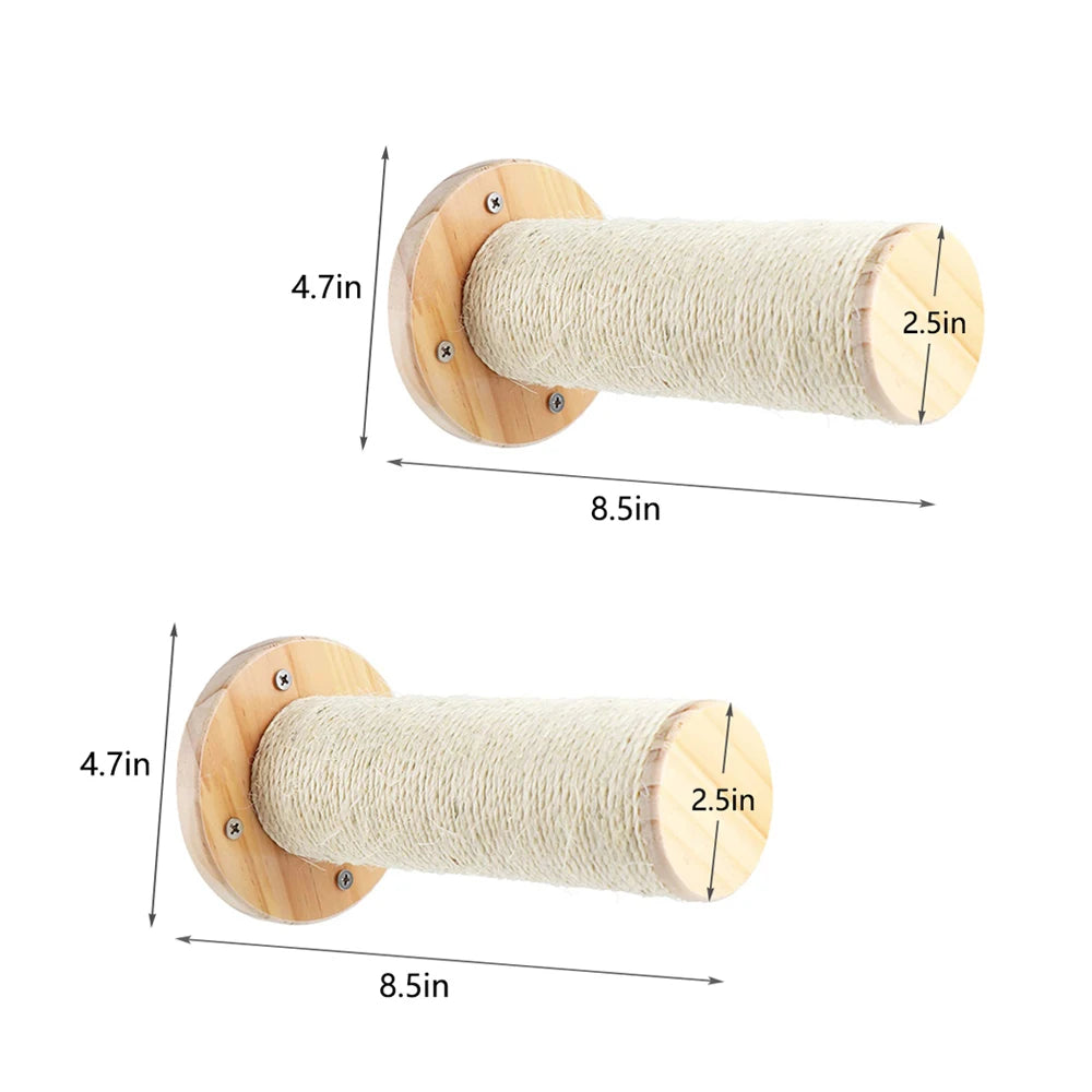 PetTravel Cat Climbing Shelf Wall Mounted Four Step Scratching Post