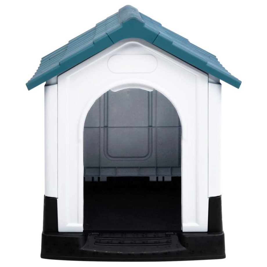 vidaXL Dog House Blue 22.4"x26.8"x26" Polypropylene