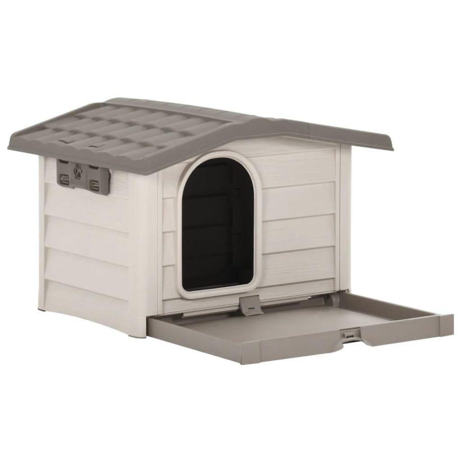 vidaXL Dog House Beige and Brown 89x75x62 cm