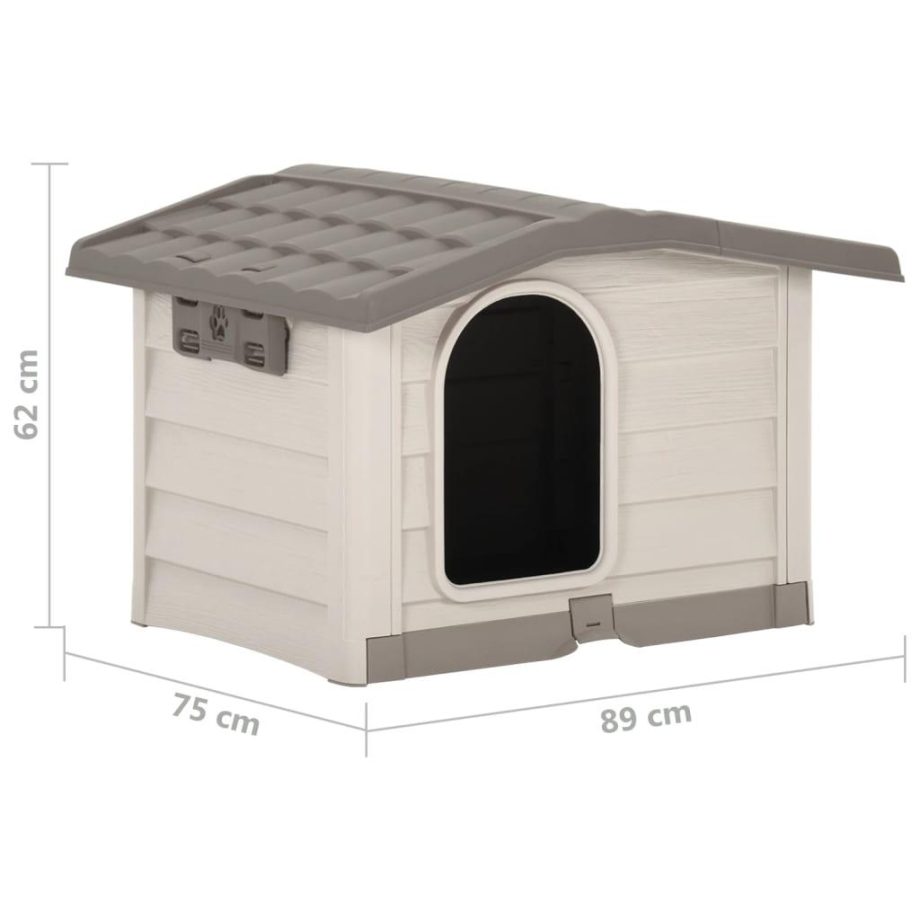 vidaXL Dog House Beige and Brown 89x75x62 cm