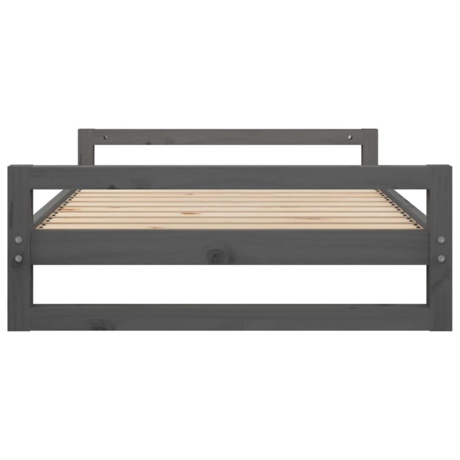 vidaXL Dog Bed Grey 105.5x75.5x28 cm Solid Pine Wood